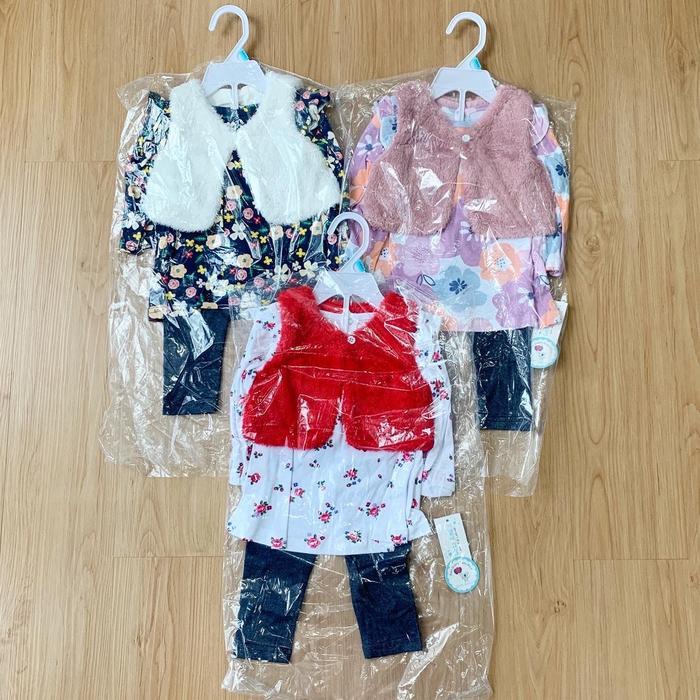 Babypotato - Dress Set 3In1 Kode Bal (Paket Dress Anak Bayi)