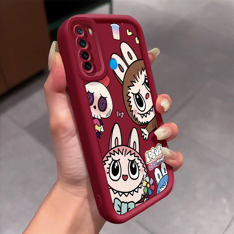 Casing Hp untuk Xiaomi Redmi Note 8 Note 8T Case Softcase Kesing Boneka Tengkorak Cesing Half Pack s