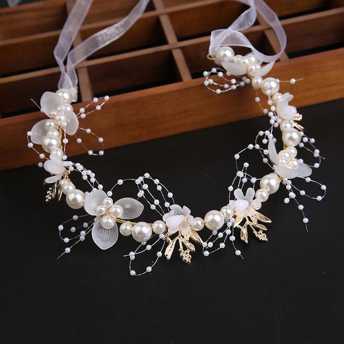 Best Seller ZhamusSuper Fairy Leaves Flowers Garland Hair Band Bridal Sweet Wedding Dress Children