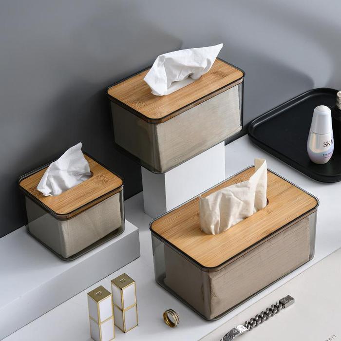 Kotak Box Tisu Wadah Tissue Transparan Transparant Bening Plastik