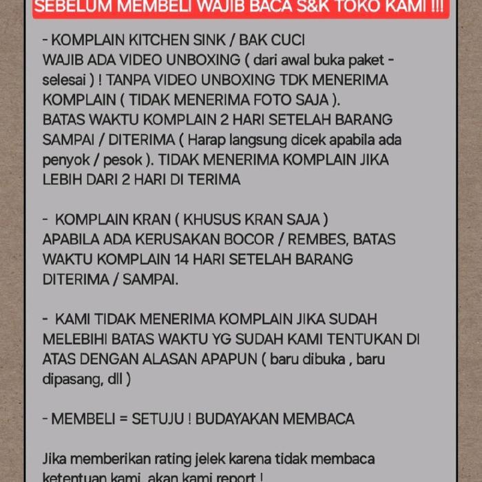 KITCHEN SINK SET STAINLESS 1 LUBANG BOWL / BAK CUCI PIRING STAINLESS