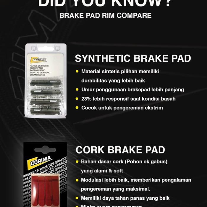 Corima Carbon Brake Pad - Brake Shoes Kampas Rem Ubrake Carbon Corima