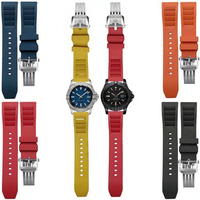 Tali Jam Tangan 22 Mm Strap Rubber Breitling Avanger Fkm 101.22