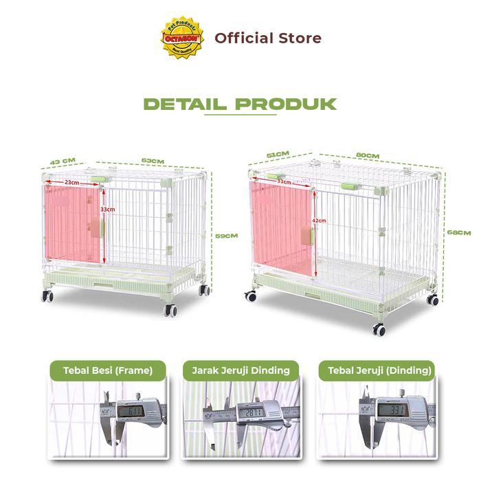 Kandang Octagon - Kandang Besi Premium Tebal Multifungsi Kandang Hewan