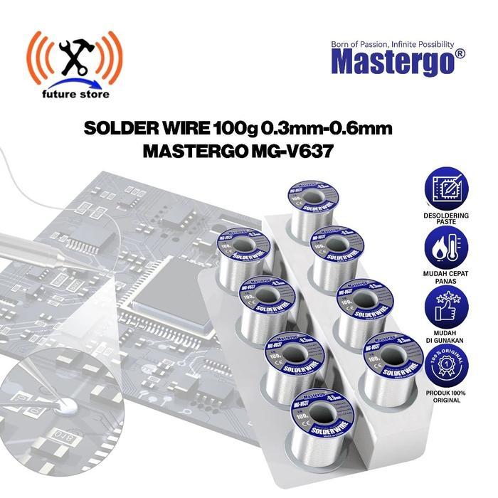 Lasindo - Mg-V637 Timah Gulung 100G 0.3Mm/0,4Mm/0.5Mm/0.6Mm Original - Timah Gulung Ori - Mg-V637