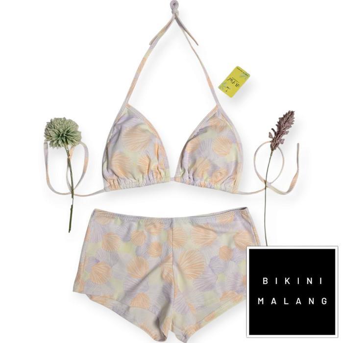 Set Bikini Tali samping two piece sexy Swimsuit Bikini sexy Wanita Busa Cup