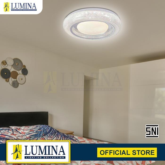 Lumina - Lampu Plafon LED Modern Minimalis Ceiling Lamp Ring Kristal Crystal Hemat Energi untuk