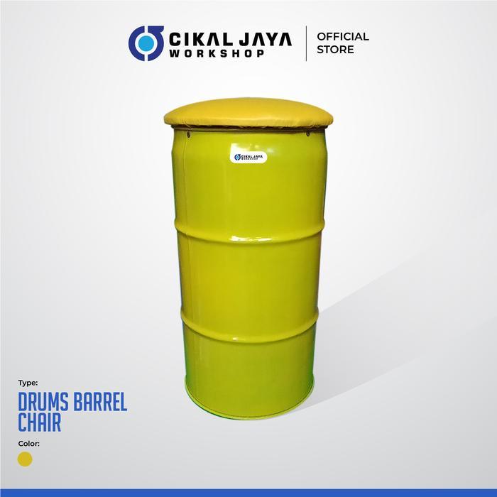 Kursi Minimalis Kuning / Kursi Minimalis/Kafe/Unik/Simpel Busa/ Material Drum / Warna Kuning