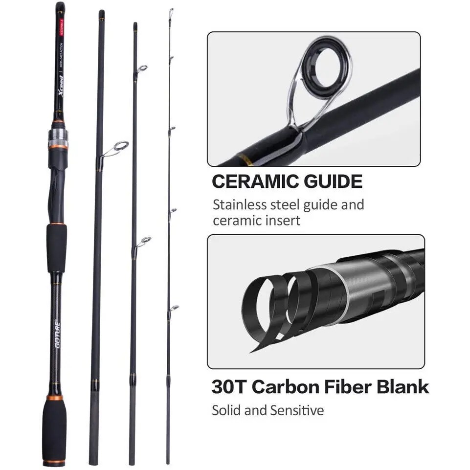 Goture Xceed Fashion 7 color Carbon Fiber Spinning Baitcasting Lure Rod 5-28g Fast Fishing rod M MH