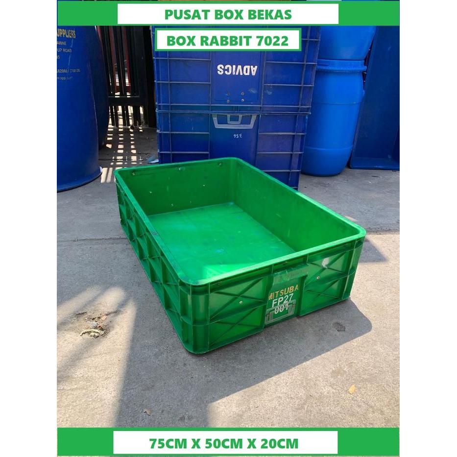 box rabbit 7022 contener plastik bekas tempat penyimpanan barang 7022