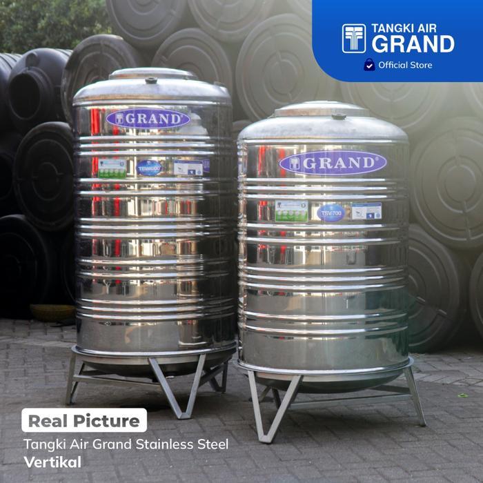 Tangki Tandon Air TEDMOND GRAND STAINLESS STEEL - 650 ltr