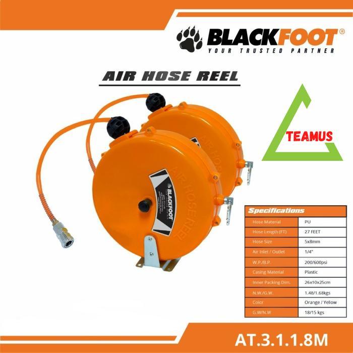 Selang Kompresor 8 Meter Air Hose Reel Blackfoot 8 Meter