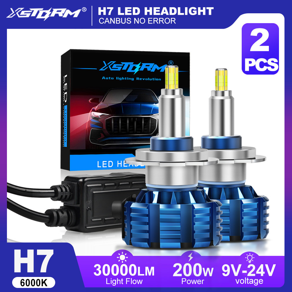 XSTORM H7 LED Light Bulbs H1 H8 H11 LED Headlight Canbus HB3 9005 HB4 9006 360 Car Headlight 30000LM