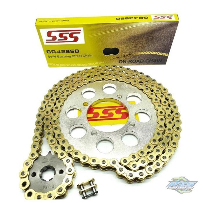 Gear Gir Set Sss Sb 428H Rxz - Rxk - Jupiter Z - Jupiter Mx - Vega R - Fizr Rantai Gold Sss Sb