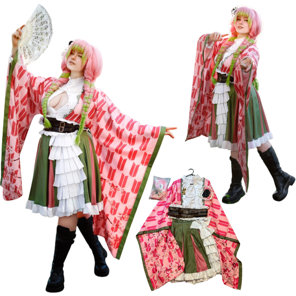 Mitsuri Cosplay Kanroji Mitsuri Cosplay Costume Wig