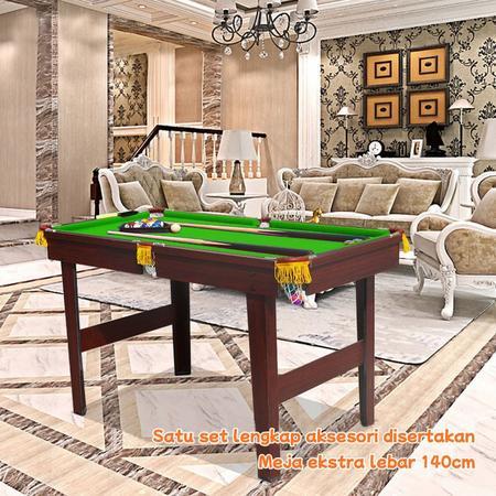 Billiard Table Bonus /Mini Pool Table 140 cm/Meja Billiard Mini