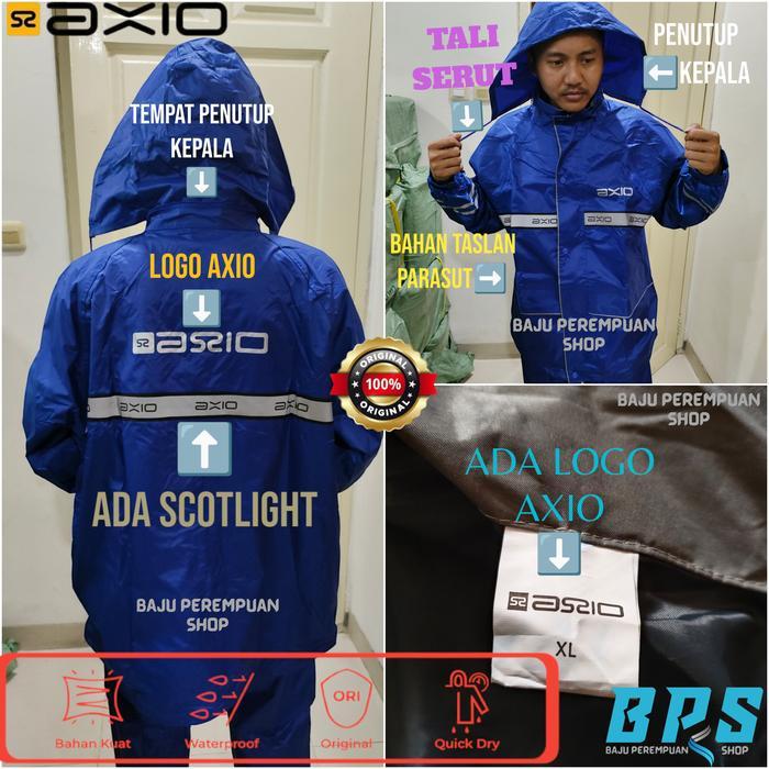 Jas Hujan Axio 882 Europe Original Setelan Baju Celana Mantel Mantol Ujan Axio Terbaik