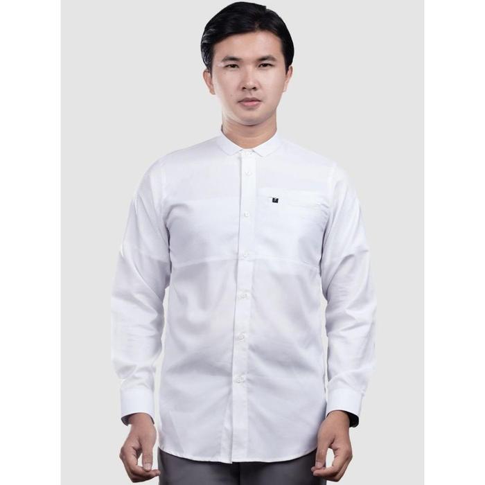 FADKHERA WALDAN WHITE Fadkhera Official Store Baju Koko Kemeja Pria Dewasa Putih Polos