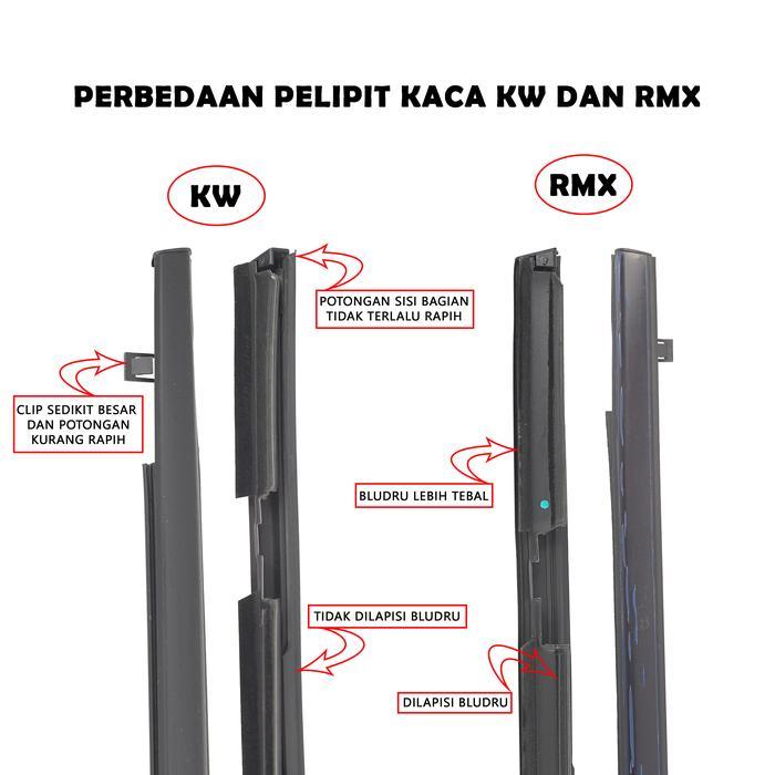 PELIPIT KARET KACA LUAR BELAKANG KIRI JAZZ 2004 2005 2006 2007 2008