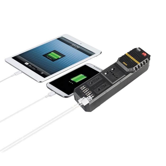 Car Charger 200W 12V Power Inverter Adaptor Converter - Charger Mobil Terbaik