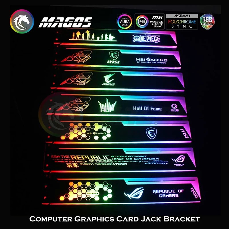 DIY GPU Bracket Holder & Graphics Card Support ASUS MSI AORUS ROG 5V 3pin ARGB MOD Gamer Case