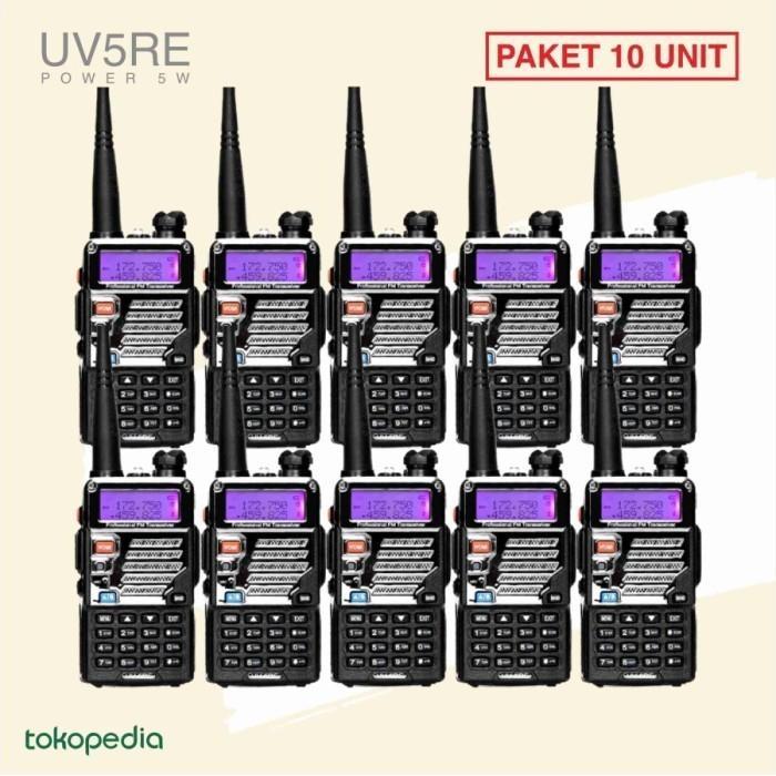 Paket HT 10 Unit Bofeng UV5RE UV-5RE HT BF-UV5R Handy talkie 5km