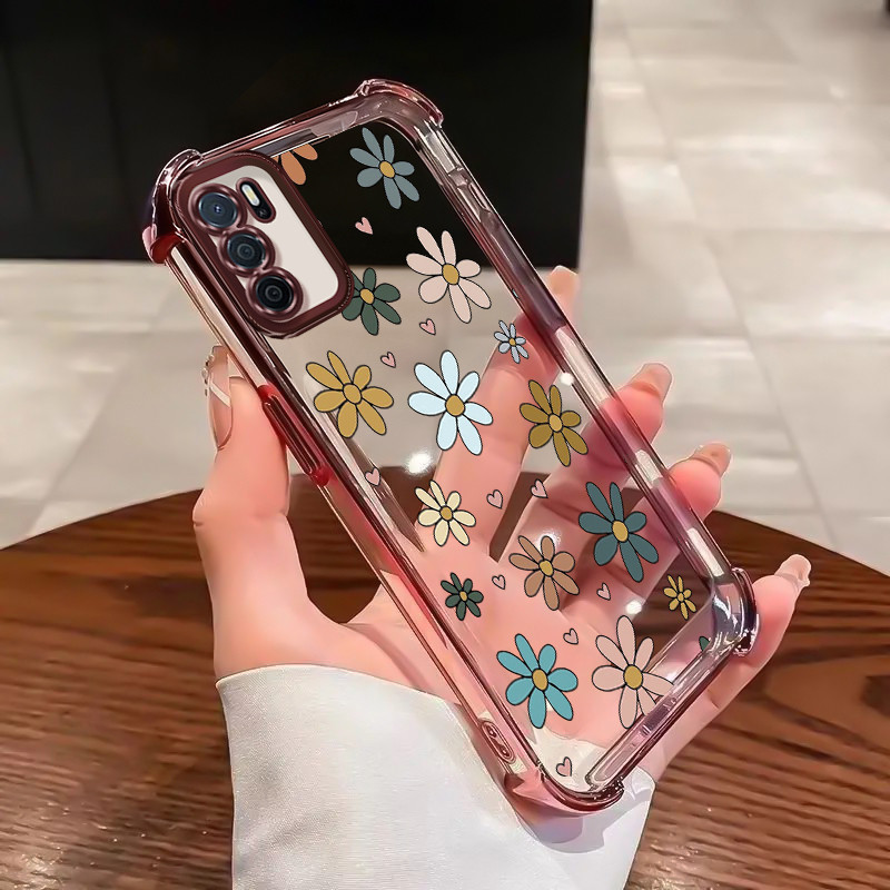 Casing Hp Untuk OPPO A16 OPPO A16s OPPO A54s Case Casing HP Softcase Ponsel Soft Shell dengan Empat 