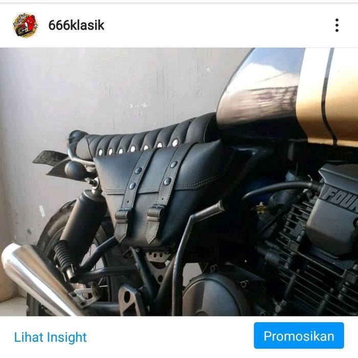 Tas Motor Klasik / Side Bag / Cover Aki Japstyle Chopper Cb100 Moge Terbatas