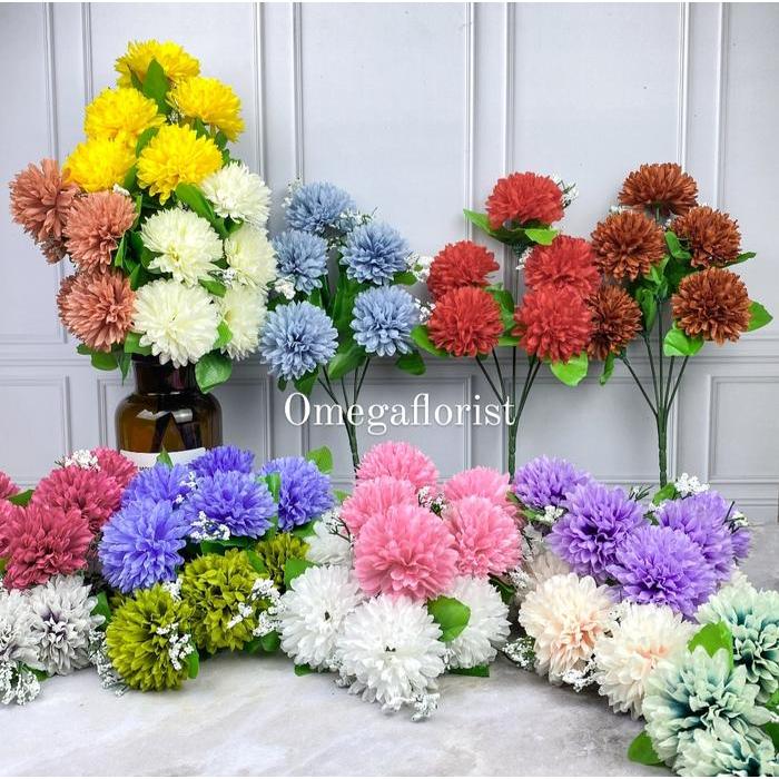 Bunga Ballmum artificial group / Bunga Artificial / Bunga Plastik / Bunga Dekorasi / Dekorasi