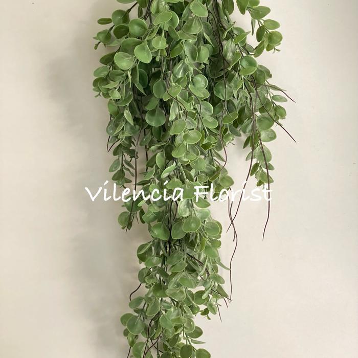 Tanaman daun dolar eucalyptus juntai rambat palsu plastik dekorasi