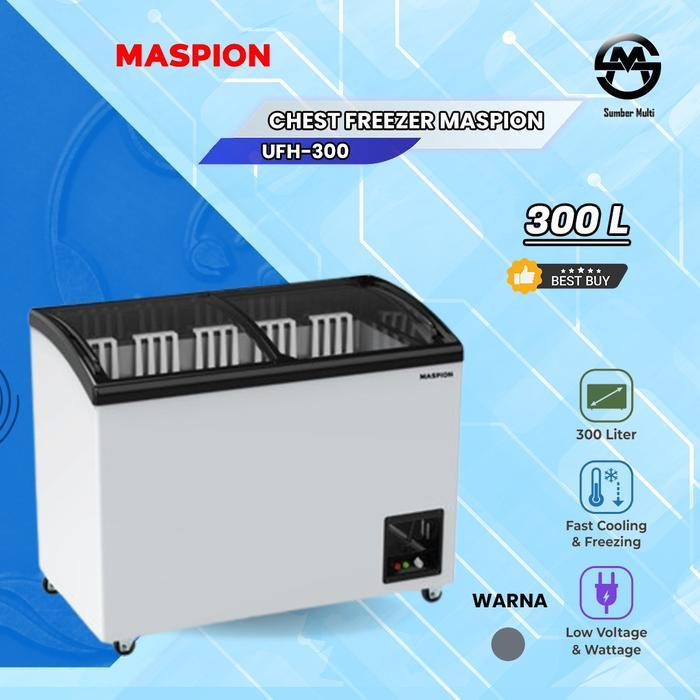 MASPION FREEZER KACA 300 Liter PEMBEKU UFH-300C-HD