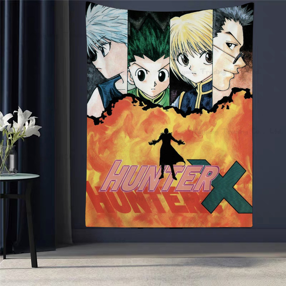 Japanese Hunter X Hunter Classic Anime Tapestry Art Printing Japanese Wall Tapestry Anime Wall