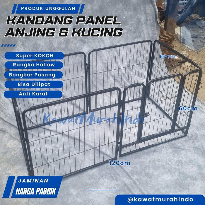 Kandang Anjing Panel 60X120Cm / Kandang Kucing Besar / Pagar Anjing / Rumah Anjing Besar Outdoor /