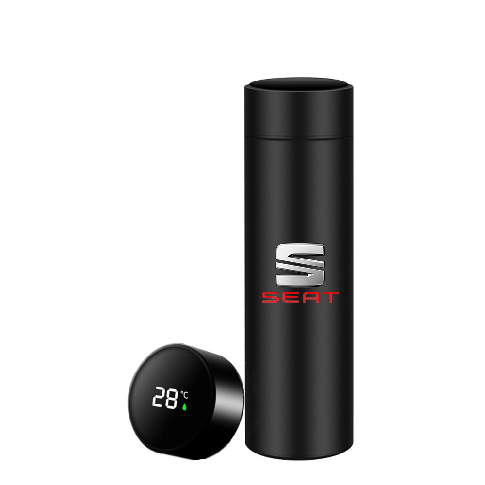 Temperature Display Intelligent Thermos Vacuum Flask Coffee Mug For Seat Leon 5f Ibiza 6l 6j Leon 1p
