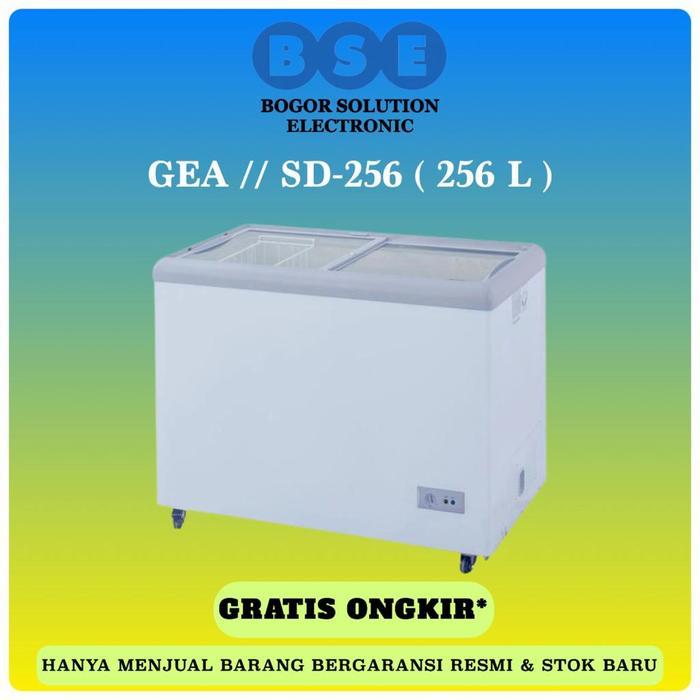 Freezer Sliding Kaca Flat GEA SD256 256 Liter Freezer Sliding Kaca GEA