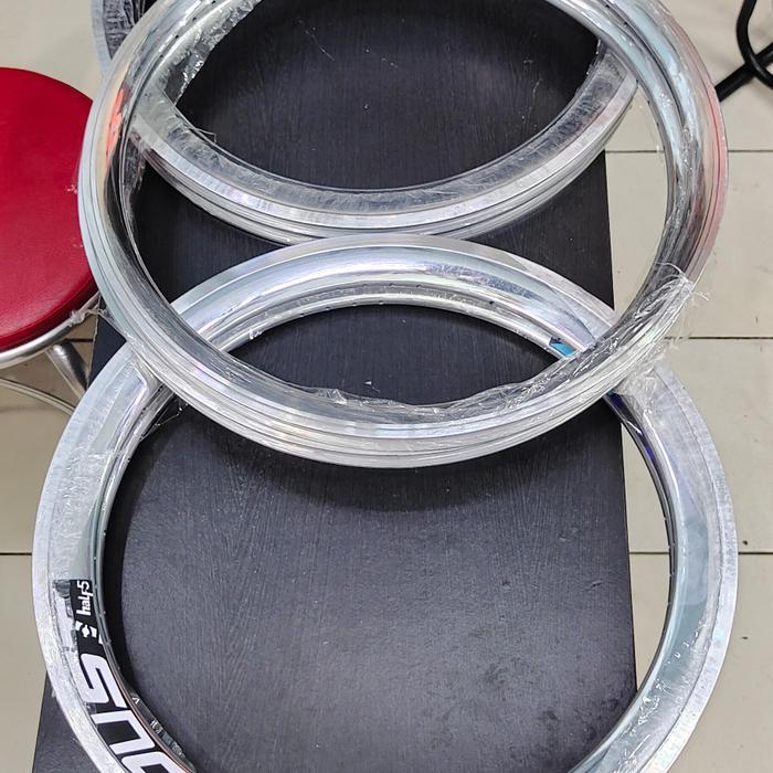 Velg Rims 20 451 Silver Clasic Crome Double Rim Satuan Mini Velo Redy Stok