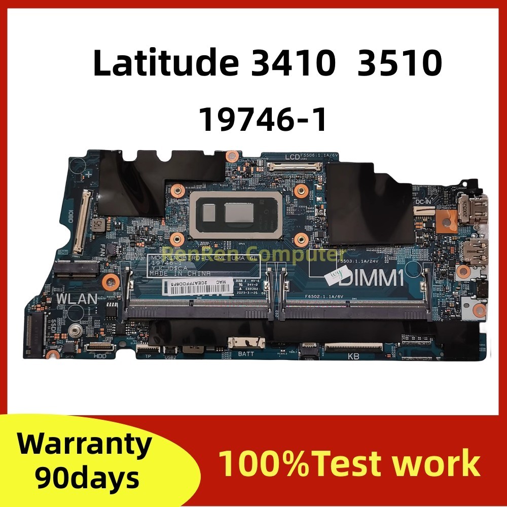 19746-1 For Dell Latitude 3410 3510 Laptop Motherboard With 5405U I3-10110U I5-10210U I7-10510U Cpu