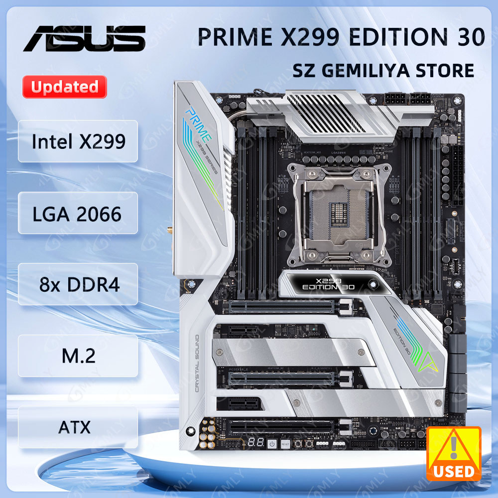 Asus Prime X299 Edition 30 Motherboard Intel X299 Socket 2066 Ddr4 256Gb Wi-Fi 6 Support Core