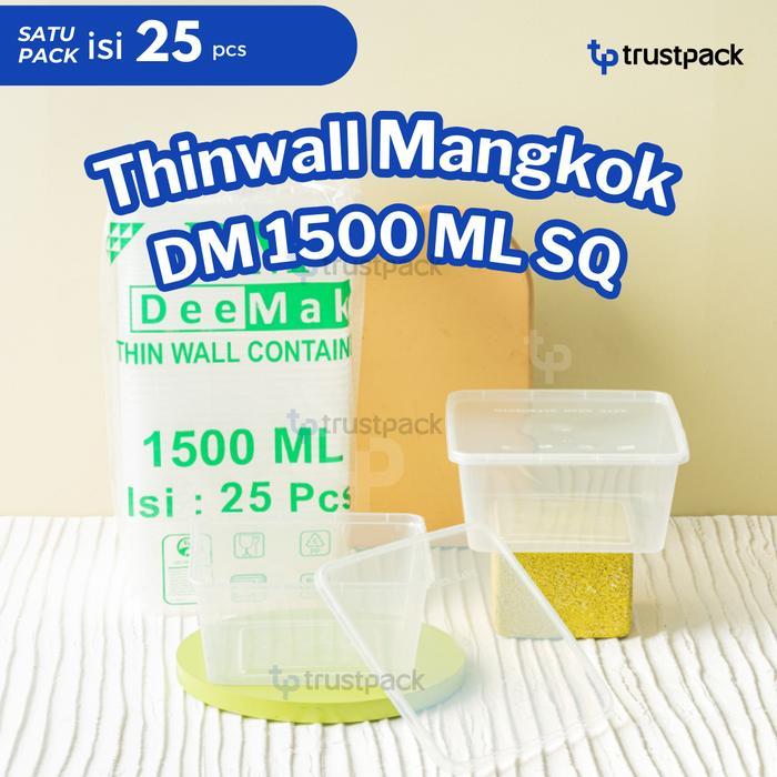 (PROMO RAMADHAN) KOTAK MAKAN PLASTIK 1500 ML TEMPAT BOX NASI MICROWAVE THINWALL FOOD CO PREMIUM