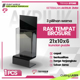 Rak Tempat Brosur Akrilik/ Tempat Brosur Meja / Wadah Brosur Minimalis