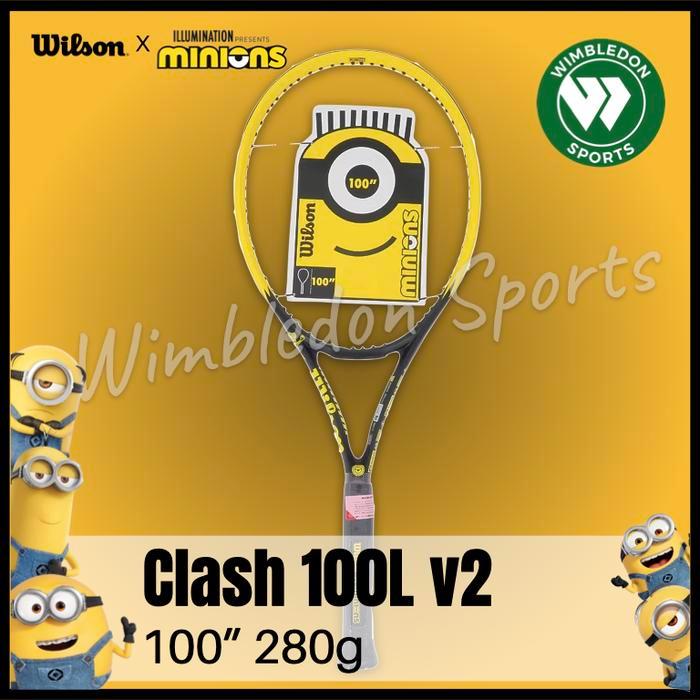 PROMO RAKET TENIS WILSON CLASH 100L MINION V2 / MINIONS X WILSON TENNIS RACKET / RAKET TENIS CLASH