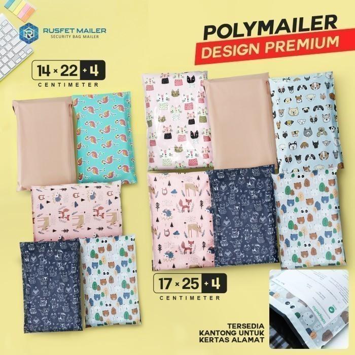 AMPLOP PLASTIK POLYMAILER OUTERPOCKET MOTIF - RUSFET