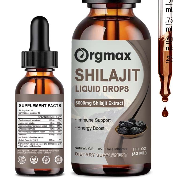 Pure Shilajit Resin Dro For Energy & Immune Support-Golden Shilajit Supplement With Fuic Acid