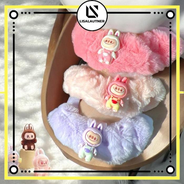 Scrunchie Ikat Rambut Bahan bludru velvet ikat rambut labubu