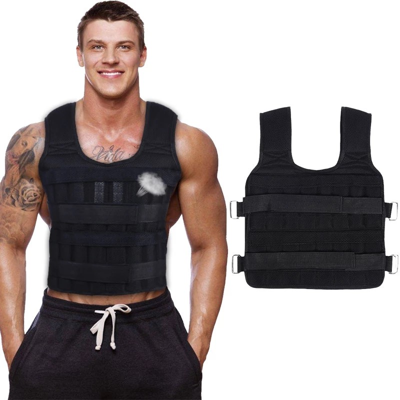 New 20Kg 50Kg Loading Weighted Vest Adjustable Exercise Training Fitness Jacket Gym Workout Boxing