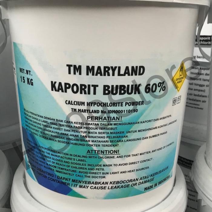 Kaporit Bubuk 60% Tm Maryland (15 Kg) Gojek / Grab Only