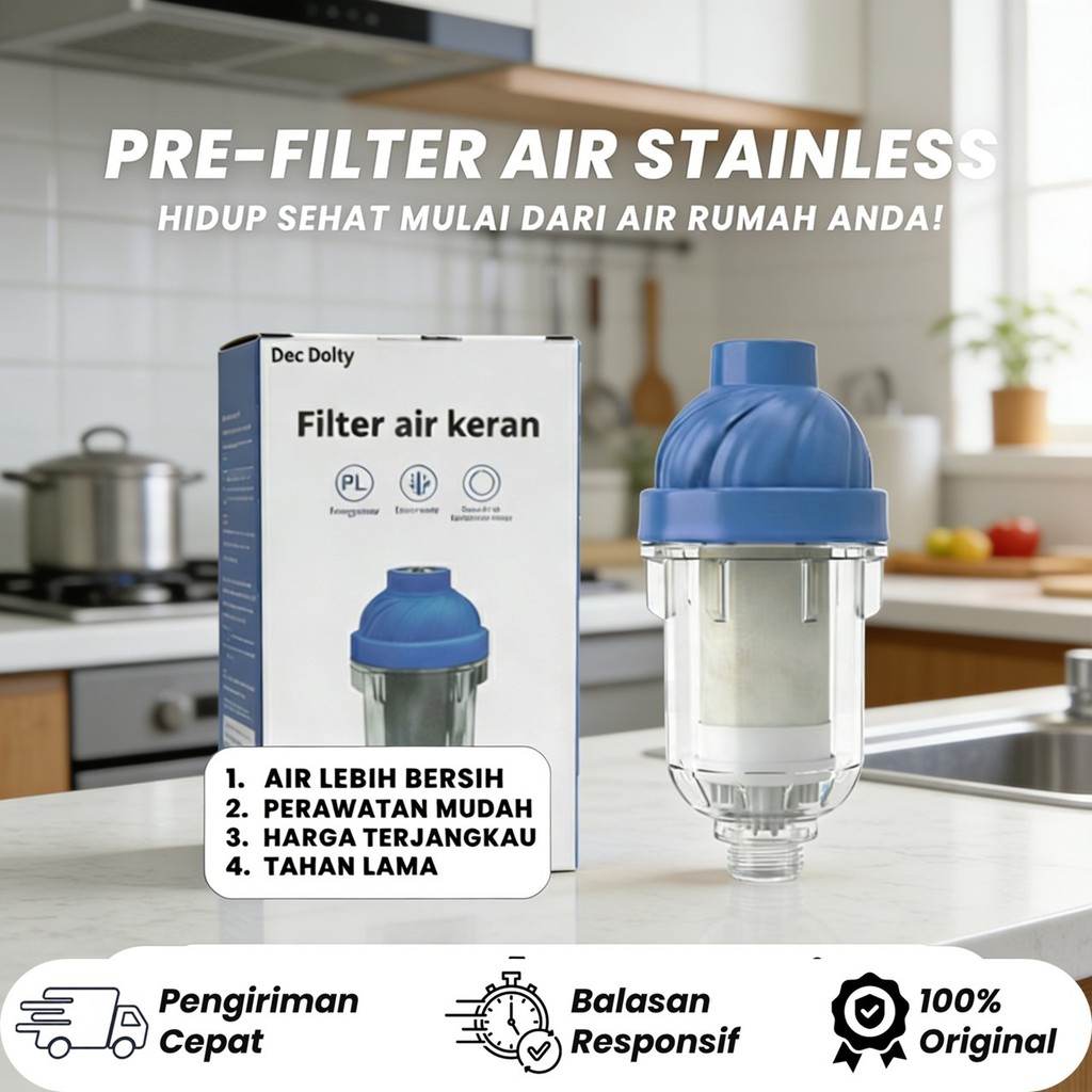 filter air Set Filter Stainless Steel filter air saringan air karbon aktif keran air