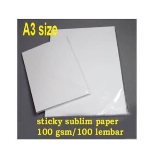 Kertas Sublim Sticky 100 Gsm 100 Lembar A3