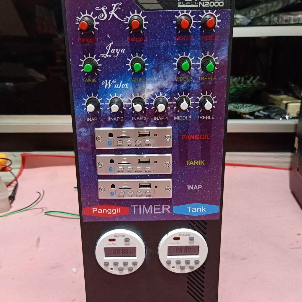 ampli walet/mesin walet/cd room rakitan 8 chanel 2 timer stereo LN