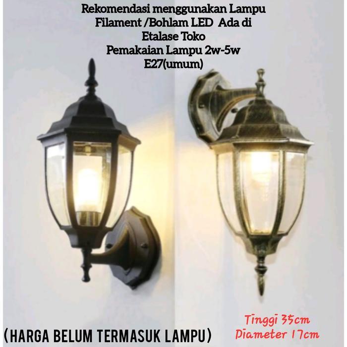 Lampu dinding klasik outdoor teras / Lampu Dinding Outdoor Model Klasik Vintage